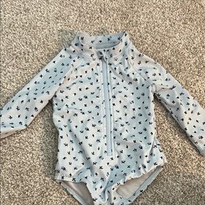 Janie and Jack Floral Long Sleeve Swimsuit